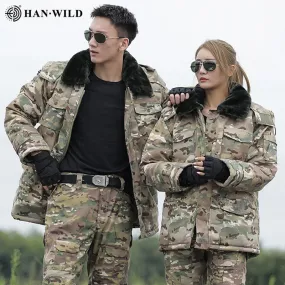 -21°F Men Winter Jacket Warm Thick Parkas Camping Jacket Outwear Army Windproof Military