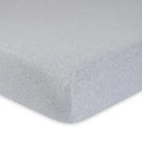1-Pack Neutral Solid Grey Organic Fitted Crib Sheet