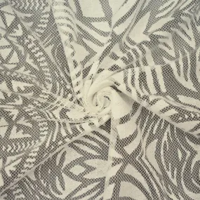 1 YD PC-White Cotton Poly Geometric Baroque Burnout Crochet Lace Mesh Knit Fabric