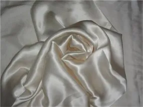 100% PURE SILK SATIN FABRIC 80 GRAMS IVORY CREAM COLOR 44&quot;