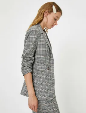 10710 Black-Yellow Plaid Jacket