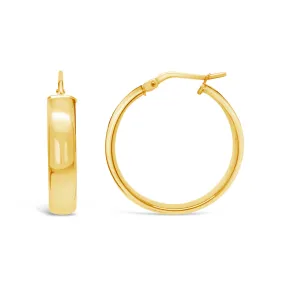 10K Gold Extra Thick Hoop Earrings
