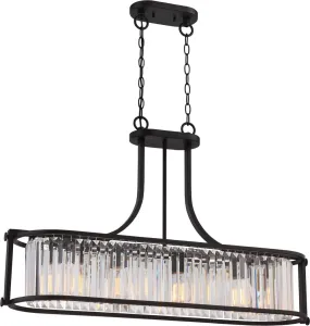 10"W Krys 4-Light Pendant Aged Bronze