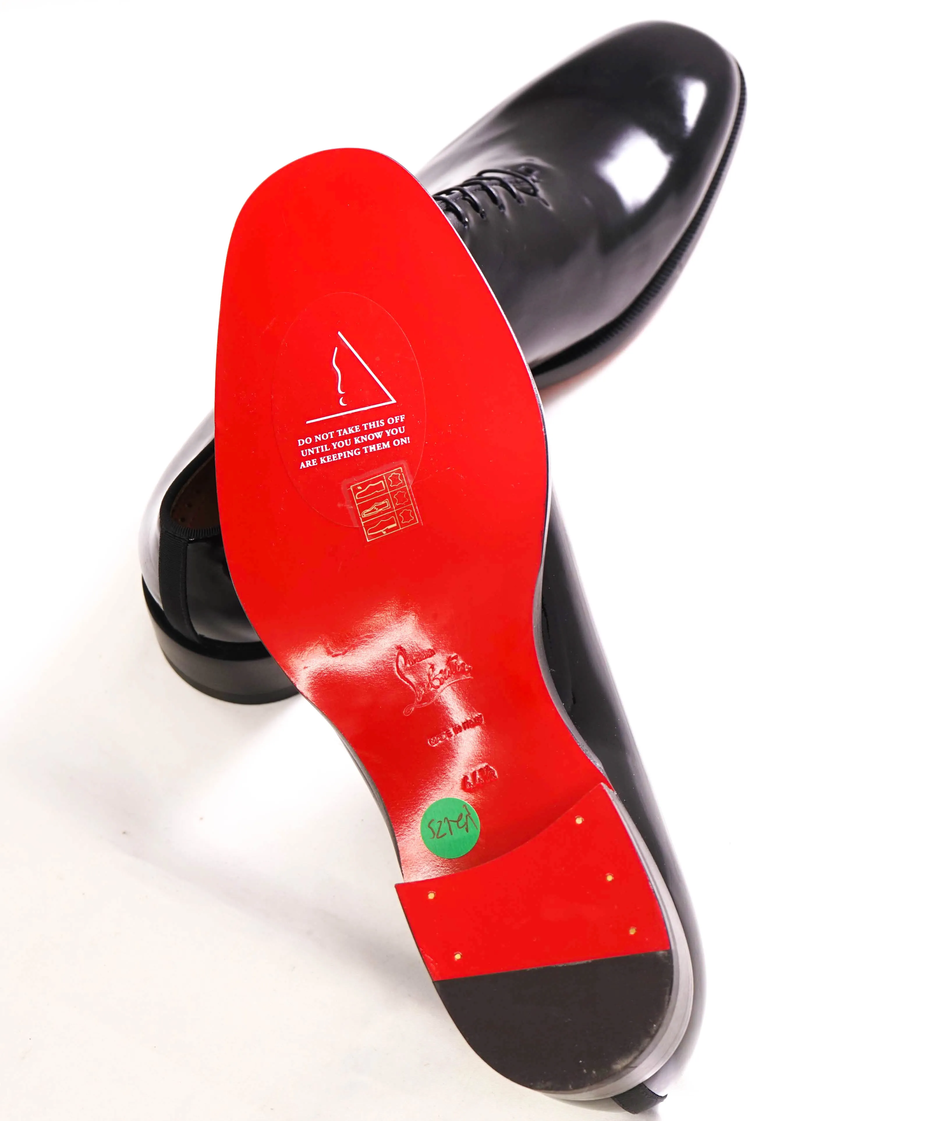 $1,145 CHRISTIAN LOUBOUTIN - *CORTEO* Black Patent Leather Oxfords - 11.5 US (44.5EU)