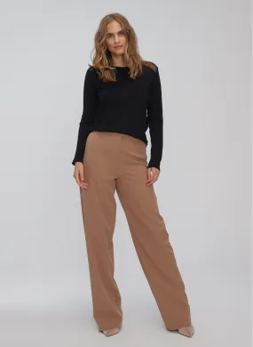 13757 Beige Wide Leg Pants