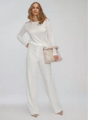 13781 Ecru Wide Leg Pants