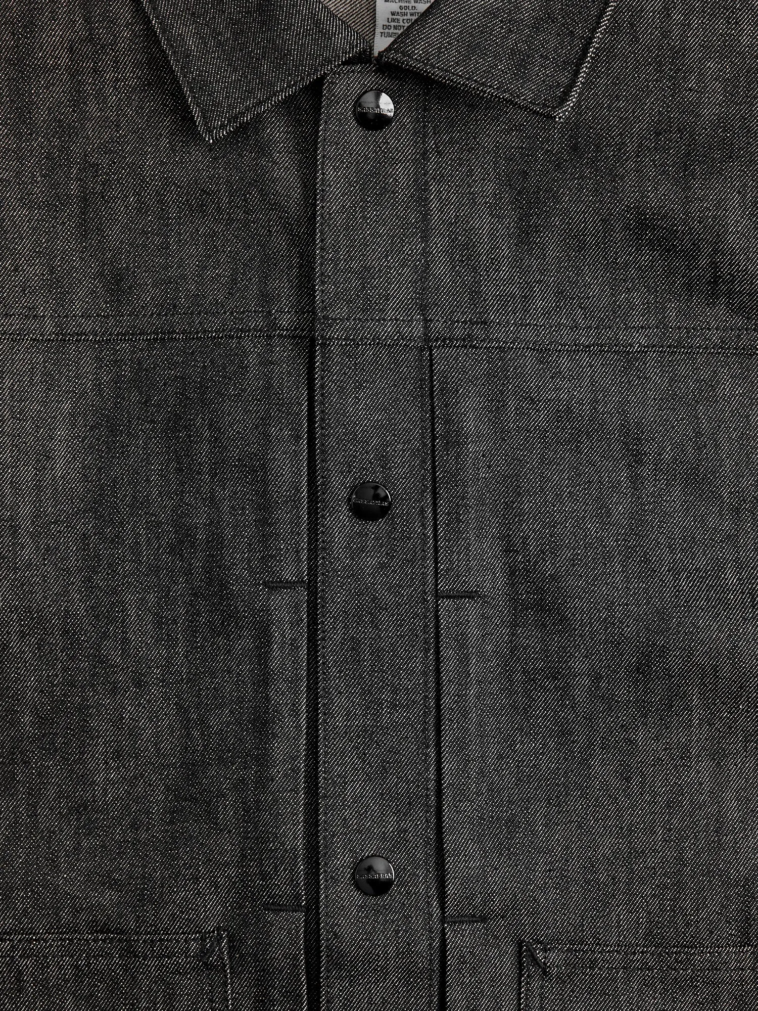 13oz Slub Denim Gardeners Jacket in Black