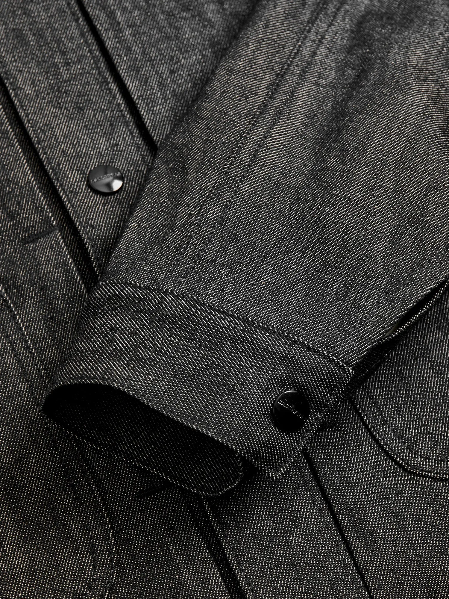 13oz Slub Denim Gardeners Jacket in Black