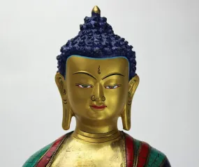 14 Inch Master Quality Mosaic Shakyamuni Statue