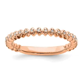 14k Rose Gold Stackable Expressions Diamond Ring | SK2111