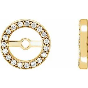 14K White .08 CTW Natural Diamond Earring Jackets with 3.6 mm ID
