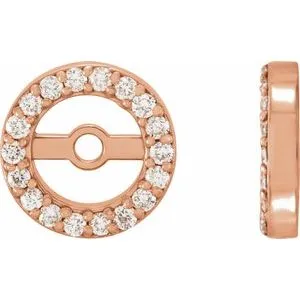 14K White .08 CTW Natural Diamond Earring Jackets with 3.6 mm ID