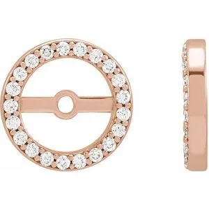 14K White .08 CTW Natural Diamond Earring Jackets with 3.6 mm ID