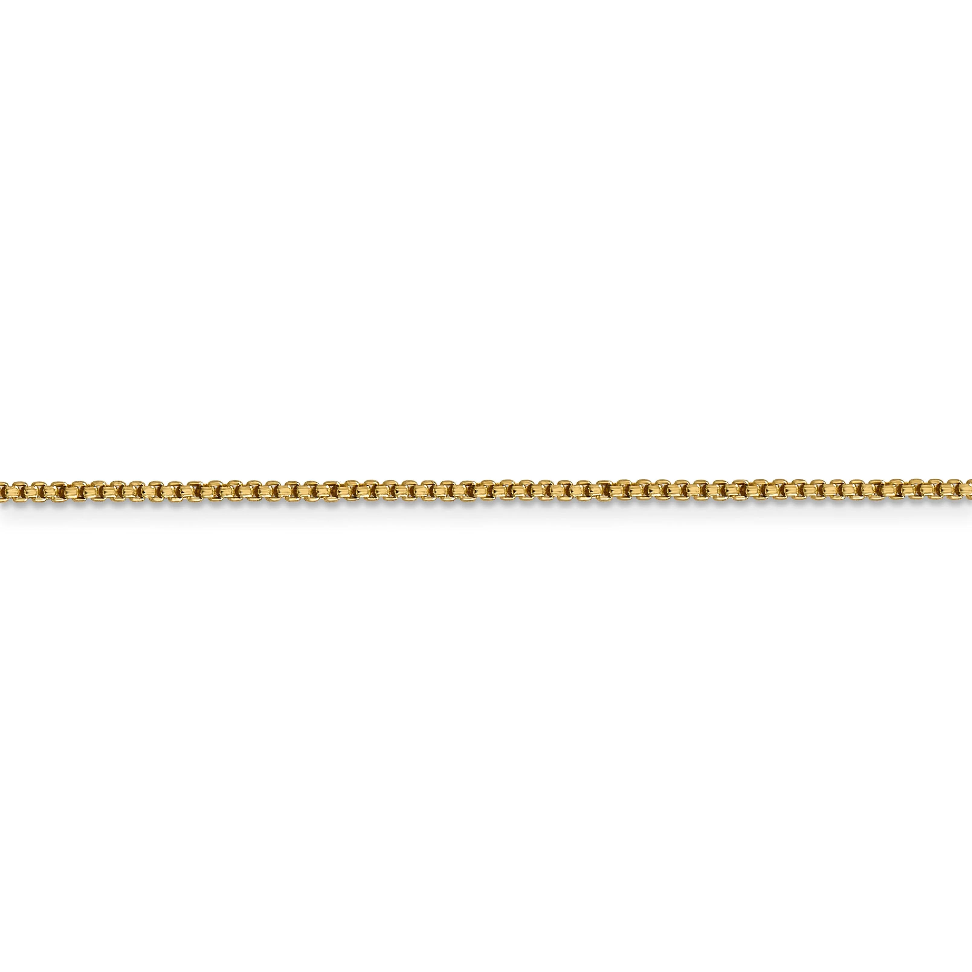 14k Yellow Gold 1.50mm Hollow Round Box Chain