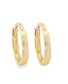 14K Yellow Gold Tiny Hoop Earrings