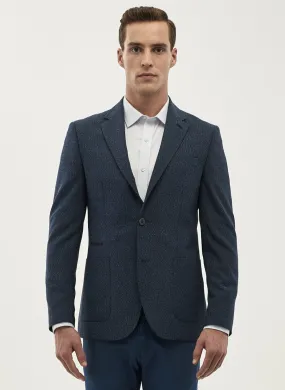 16832 Navy Blue Slim Fit Jacket