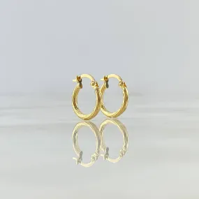 18K Yellow Gold Lore Braided Hoop Earrings 0.95gr / 0.59in