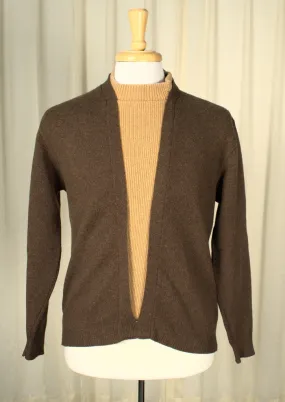 1960s Brown Faux Layer Sweater