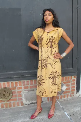 1970's Suede Leather Appliqué Dress - SOLD