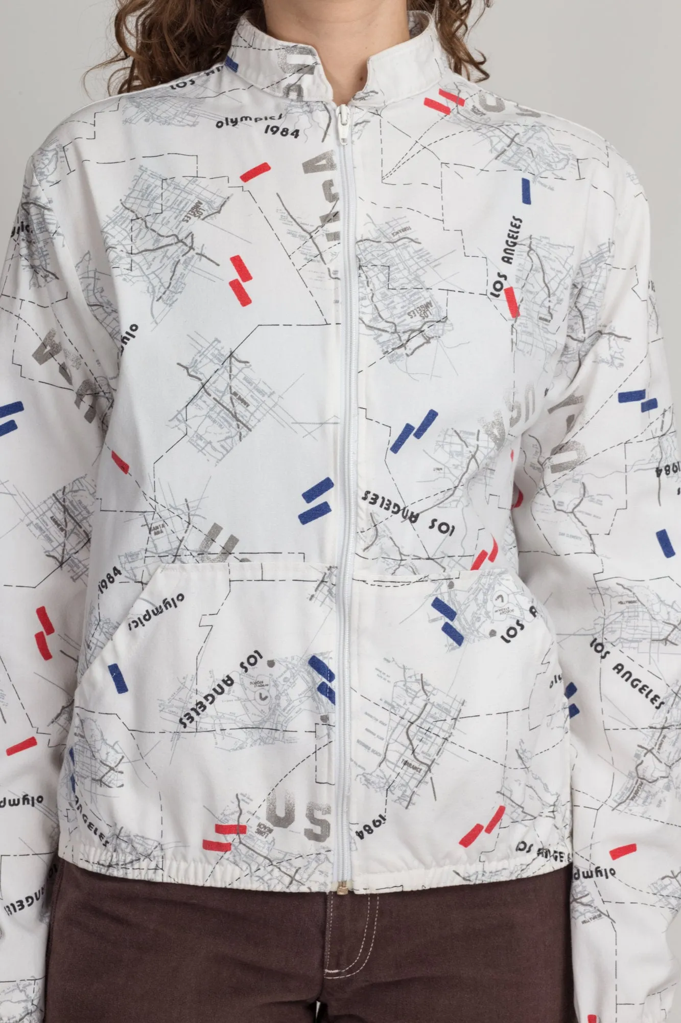 1984 Los Angeles Olympics Zip-Up Jacket - Men's Large