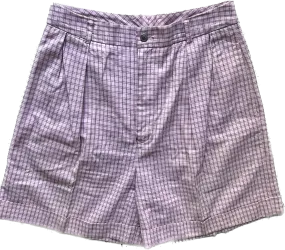 1989 Generra Pink Plaid Pleat Shorts     W30