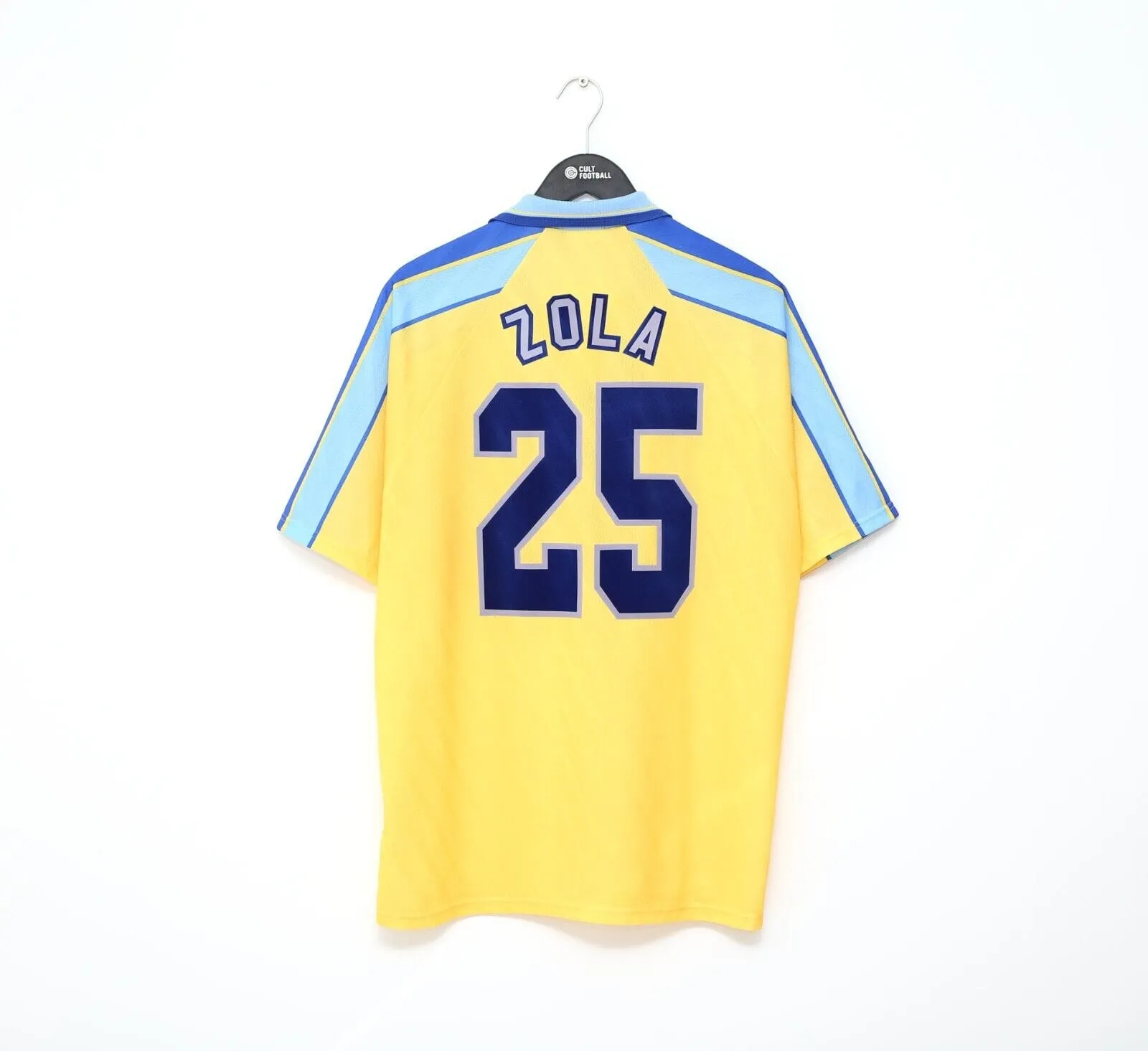 1996/97 ZOLA #25 Chelsea Vintage Umbro Away Football Shirt Jersey (L/XL) Italy