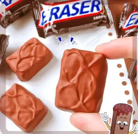 1Pc 3D Chocolate Fancy & Stylish Colorful Erasers, Mini Eraser Creative Cute Novelty Eraser for Children