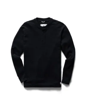 1X1 Slub Henley Black