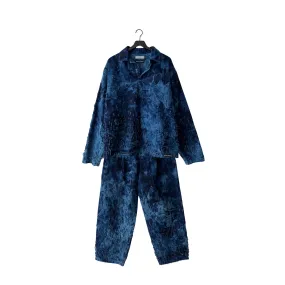 2-Piece Distressed Denim Set (Pullover & Pants) in Maritime / MEDIUM (or slim Large)