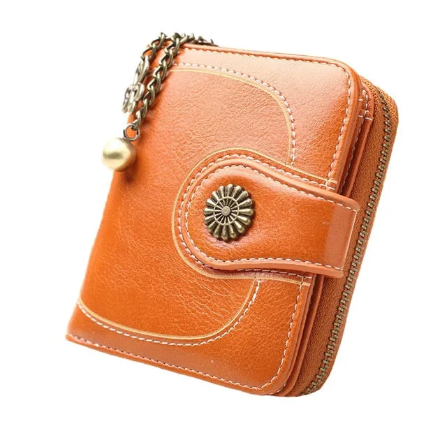 2018 New Vintage Button Phone Purses Women Wallets Female Purse Leather Brand Retro Ladies Long