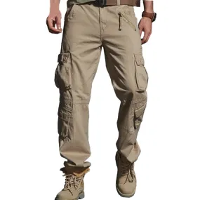 2021 Spring Hot Tactical Mens Cargo Pants Cotton Casual Multi-Pocket Military Men Pants Pantalon Homme
