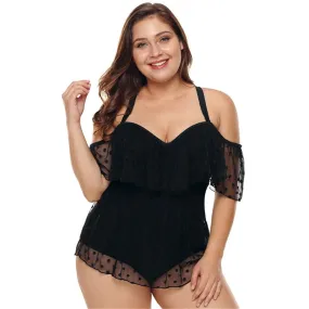2021 Summer Women  LA CISNE Swimsuit  hot spring strapless mesh tulle one-piece Sizes L - 3XL
