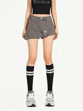 【24s May.】Distressed Washed Denim Skirt