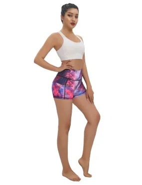 2.5" Printed Side Pockets Running Shorts galaxy_Running