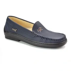 2693 - Navy Sahara Leather Soft Loafer for Girl by London Kids
