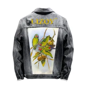 3 BIRDS DENIM JACKET   VINTAGE BLACK