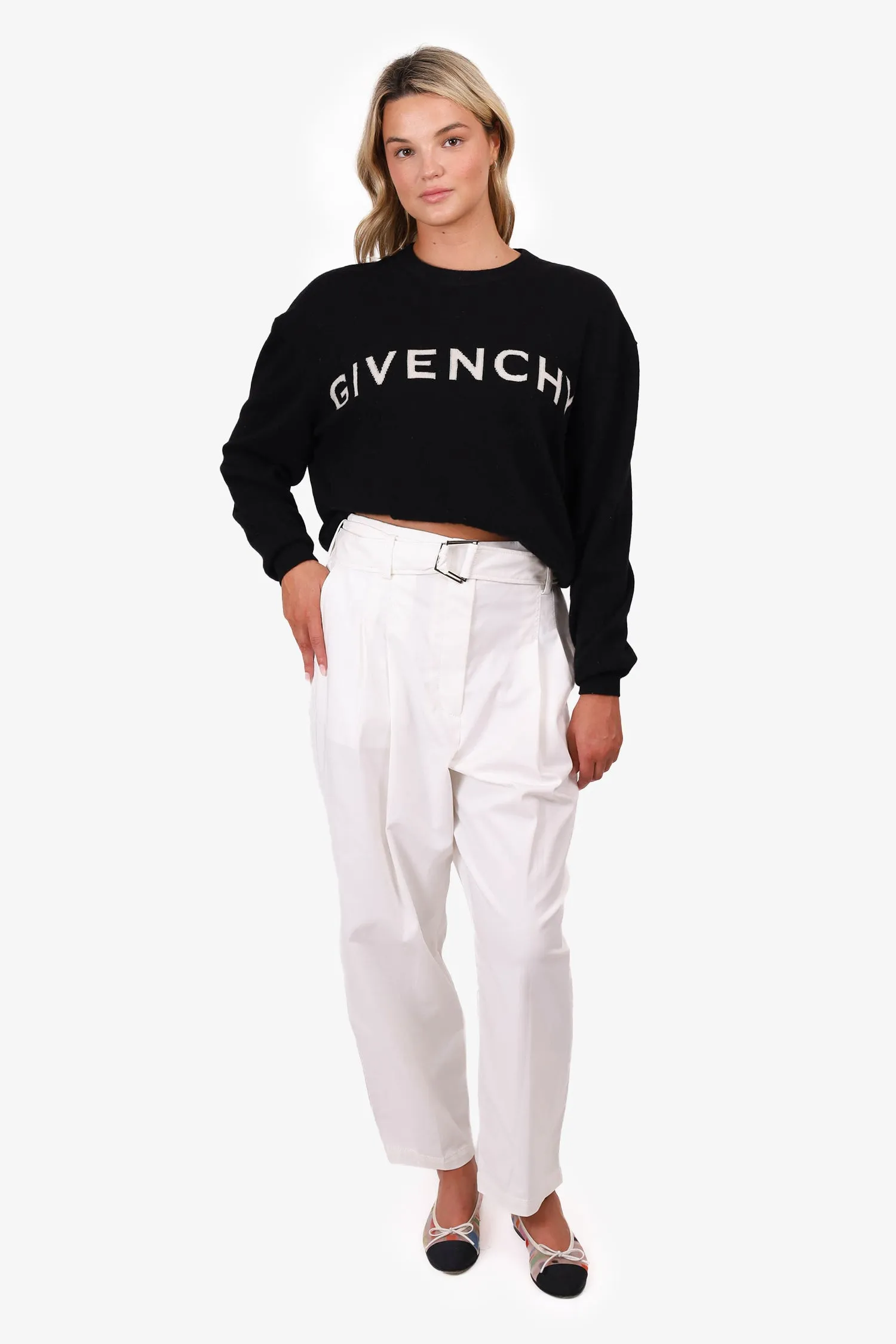 3.1 Phillip Lim White Belted Wide Leg Pants Size 12