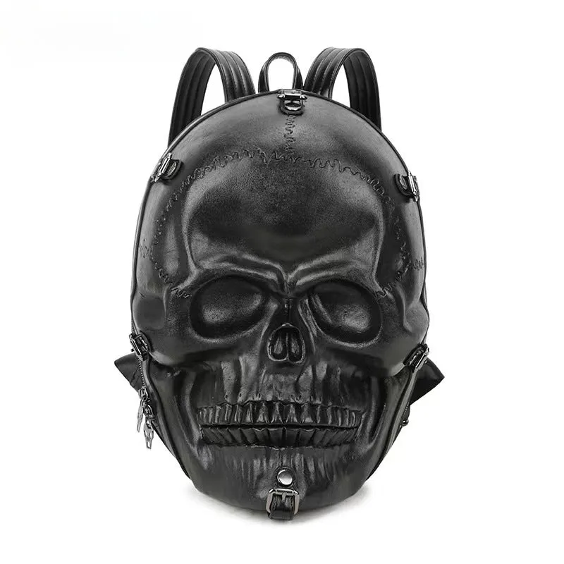 3D Backpack Gothic Travel Ghost Skull Rivets Vintage Punk Bag