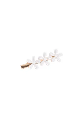 3pcs Gold Pearl Flower Alligator Hair Clip