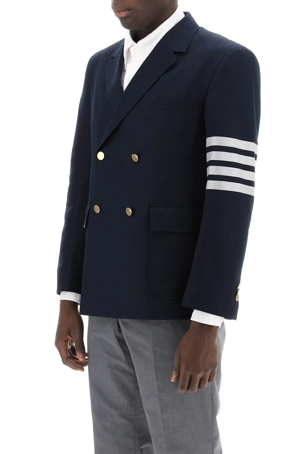 4-bar double-breasted jacket