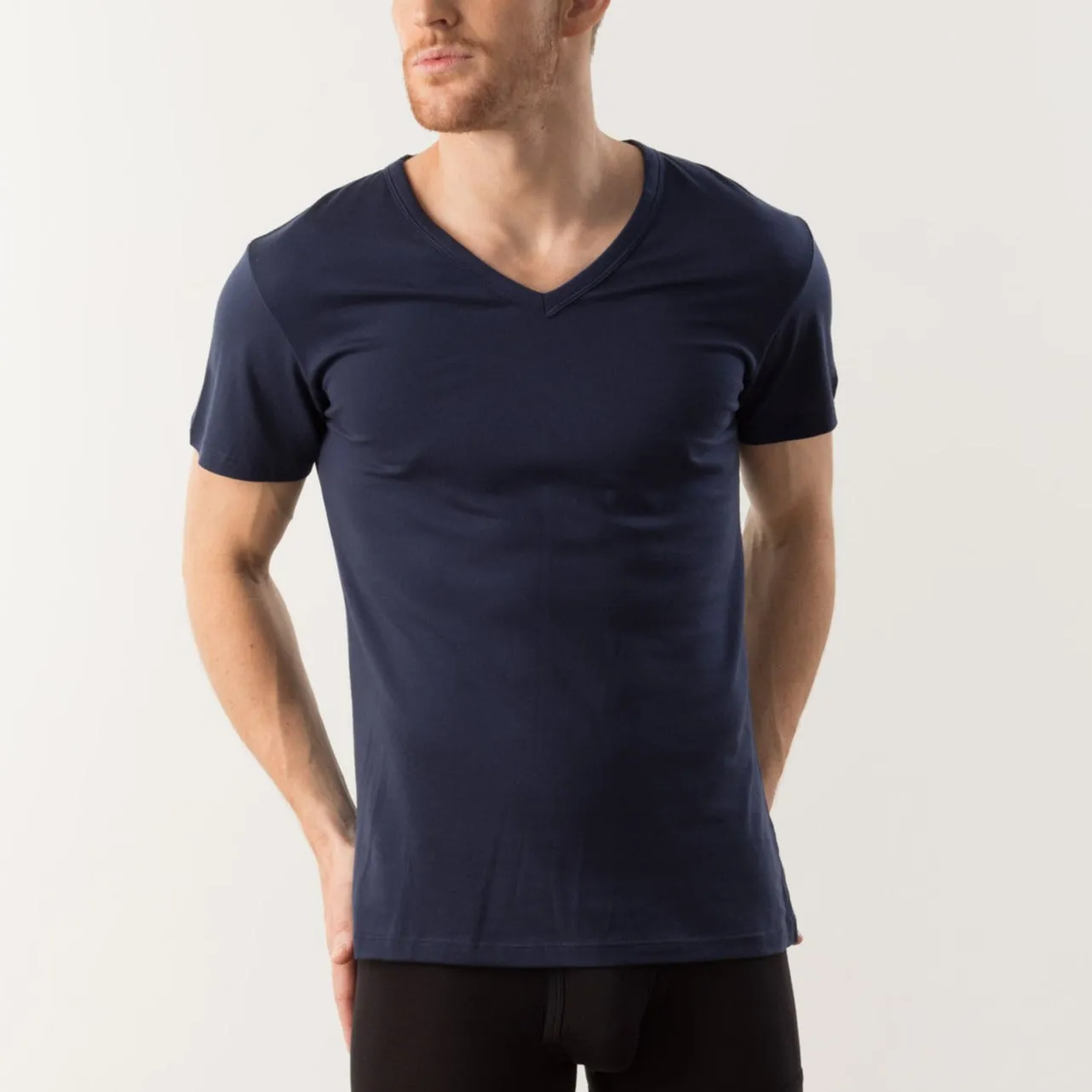 4 Pack Active TENCEL™ Lyocell Pique Knit V-Neck Tee