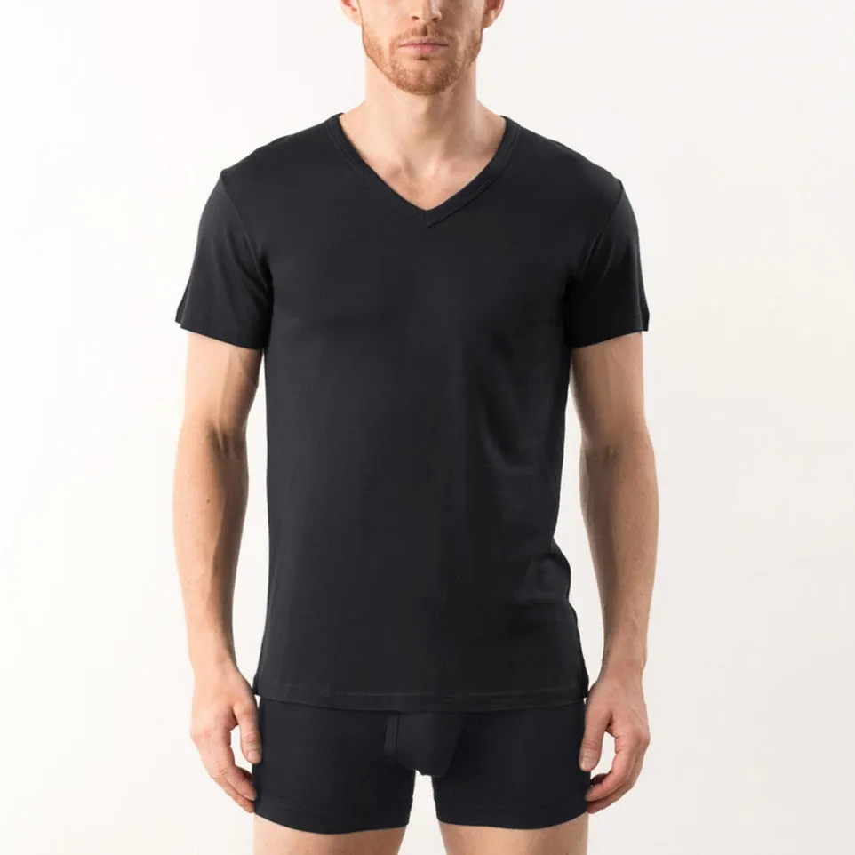 4 Pack Active TENCEL™ Lyocell Pique Knit V-Neck Tee