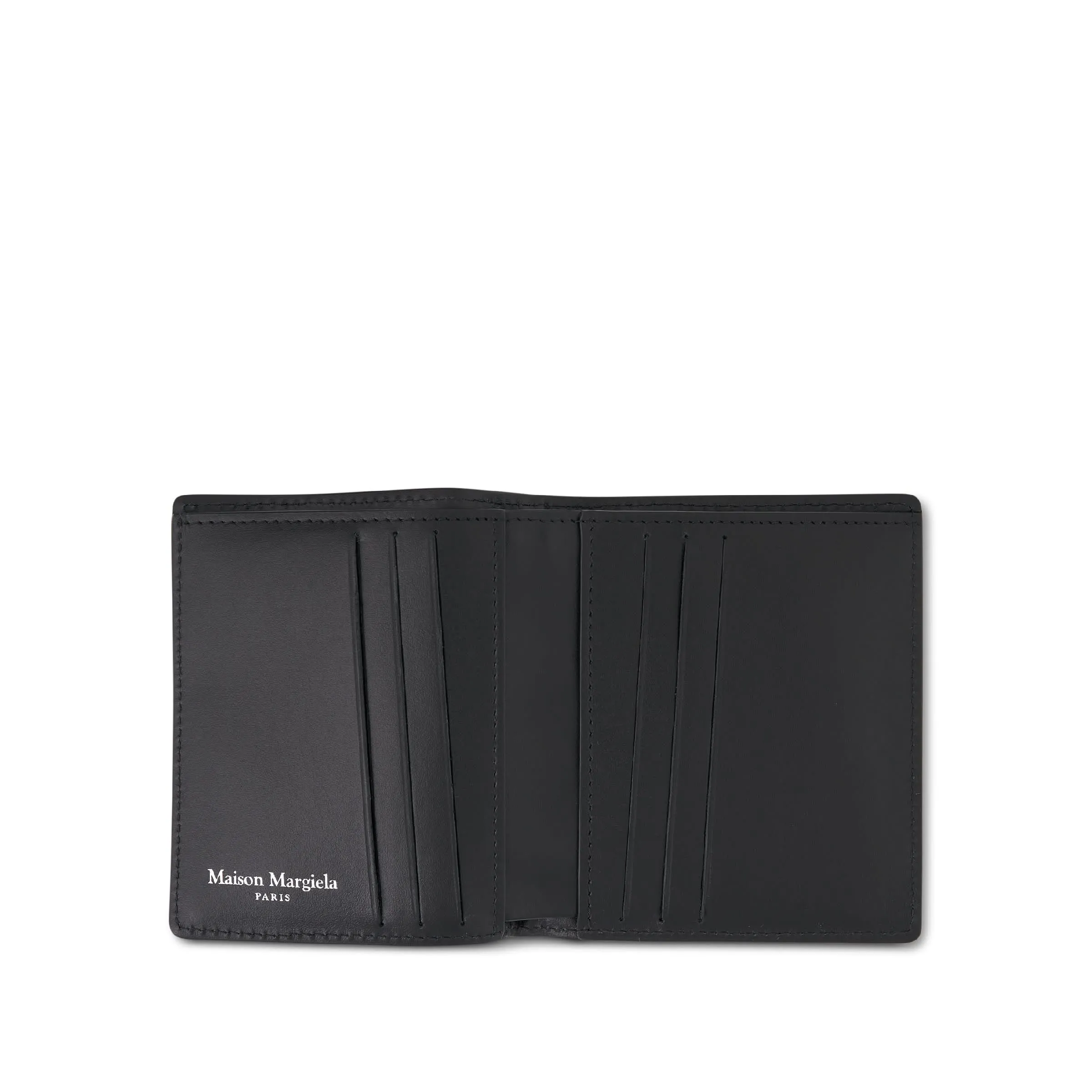 4 Stitch Cardholder with Zip in Black