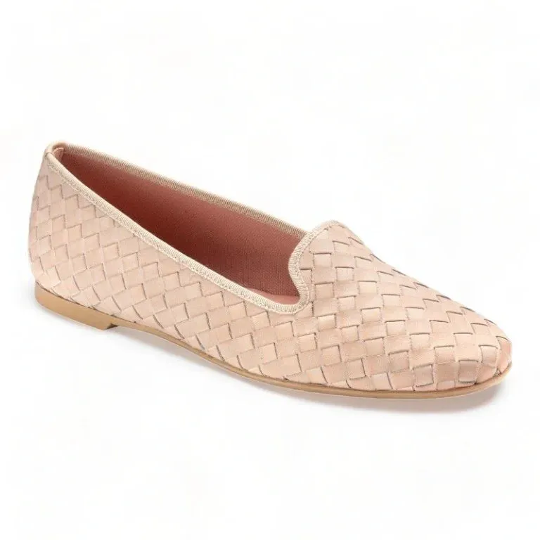 44814 - Pink Soft Leather Smoking Loafer for Teen/Women by Pretty Ballerinas