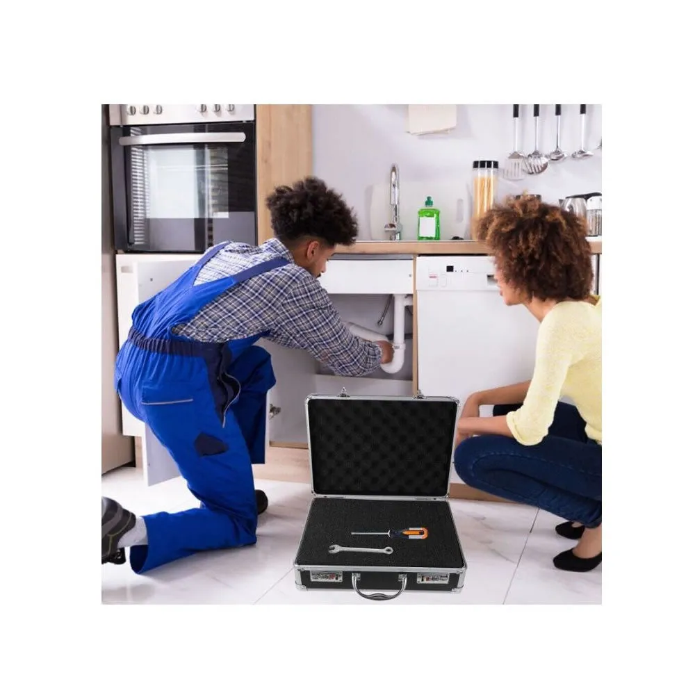 45.5 X 34 X 13Cm X-Large Aluminum Lockable Briefcase Se-150
