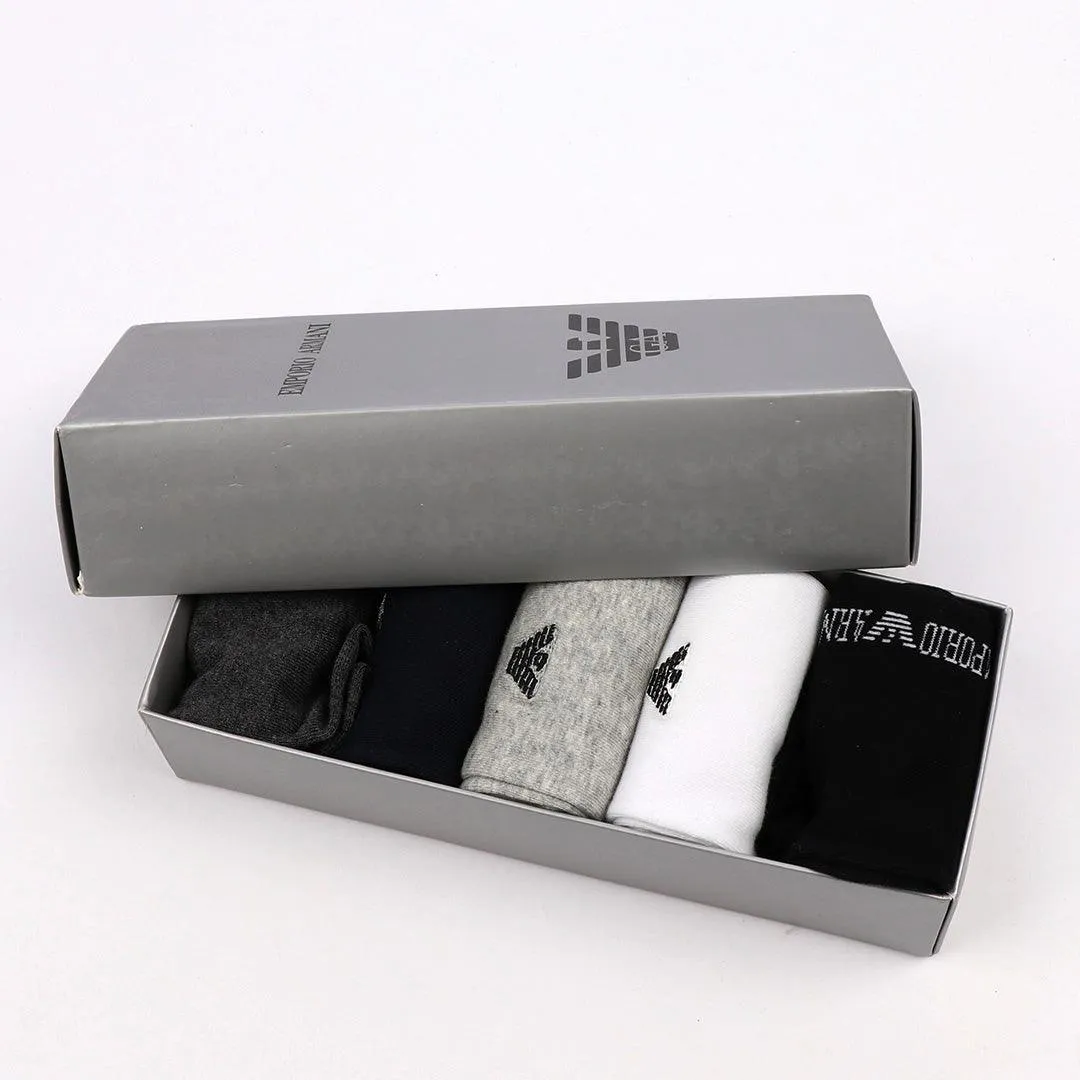 5 in 1 Unique Black Grey Navy Blue Ash White Socks