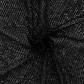 5 YD PC-Black/White Stripe Knit Mesh Fabric