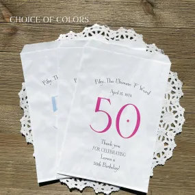 50th Birthday Favor Bags