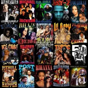 55 Music Hip Hop Designs Bundle PNG