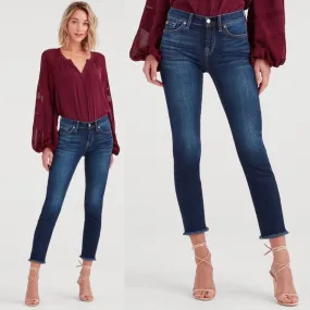 7 for all Mankind B(air) Authentic Denim Roxanne Ankle Frayed Hem Jeans NWT 30